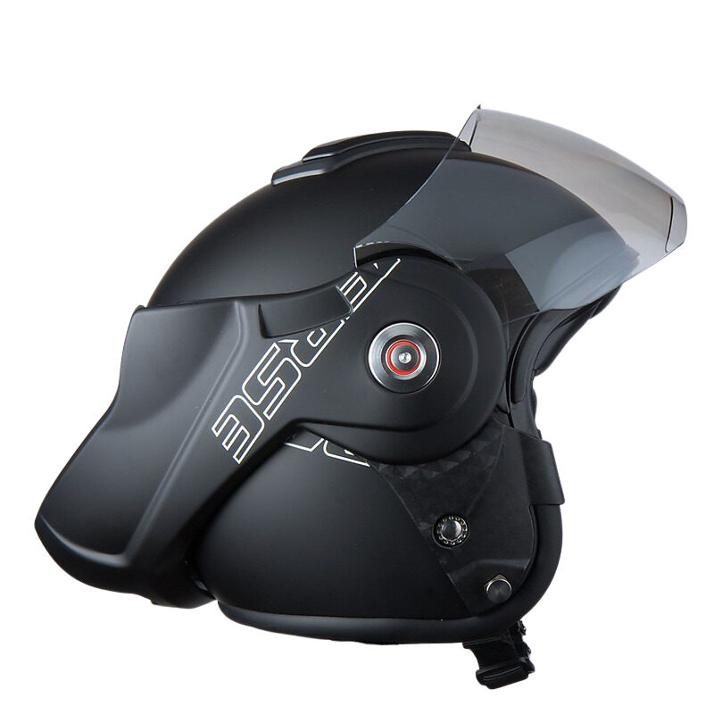 Moto ķivere BHR REVERSE ar paceļamu žokli, melnā krāsā