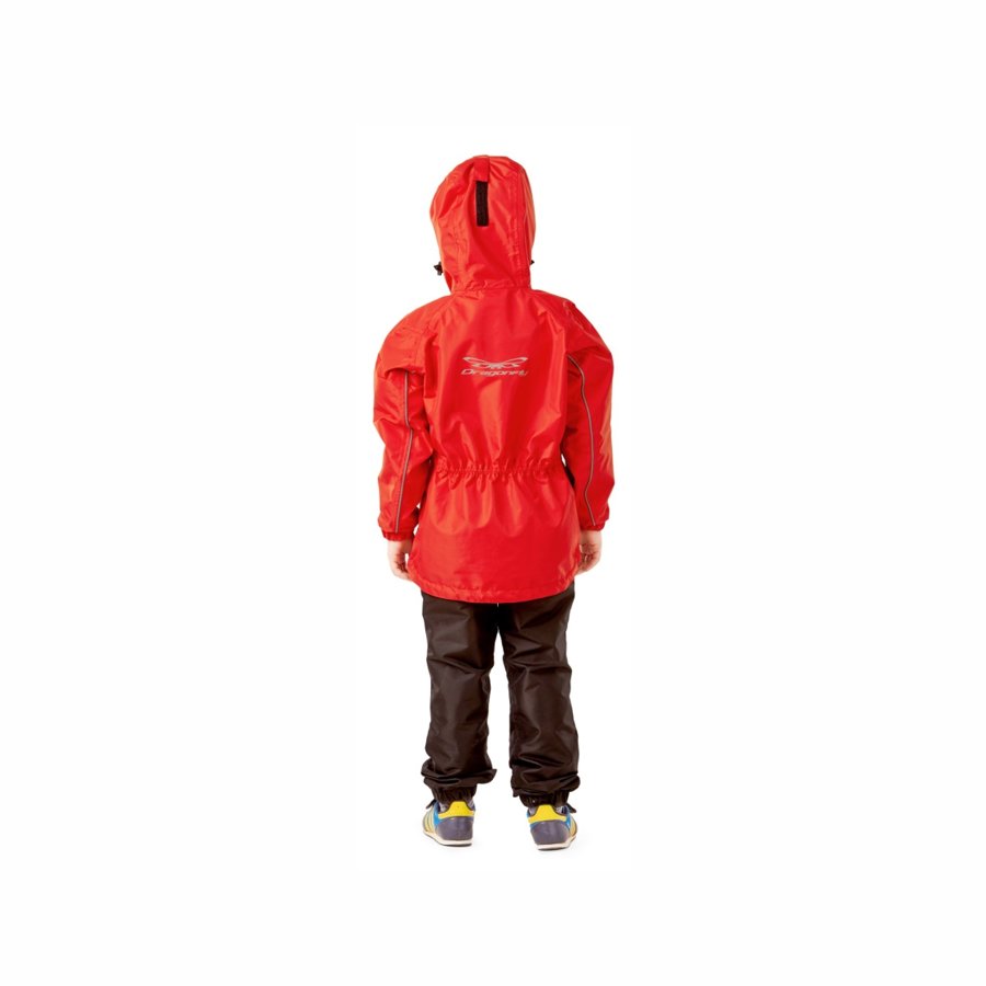 Bērnu lietus - membrānas komplekts (jaka, bikses) Dragonfly EVO Kids RED