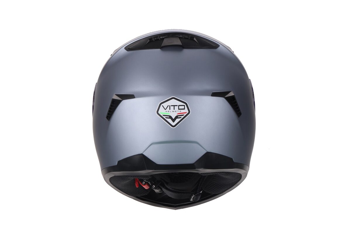 Moto ķivere VITO Helmets, modelis DUOMO, krāsa MATĒTI PELĒKA