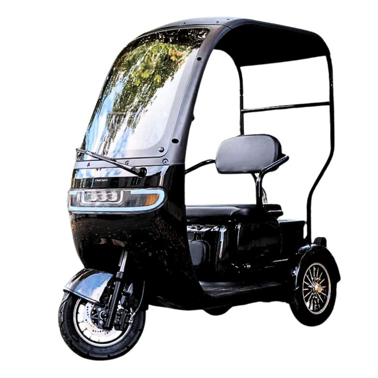 Elektriskais trīsriteņu skūteris Arora - melns