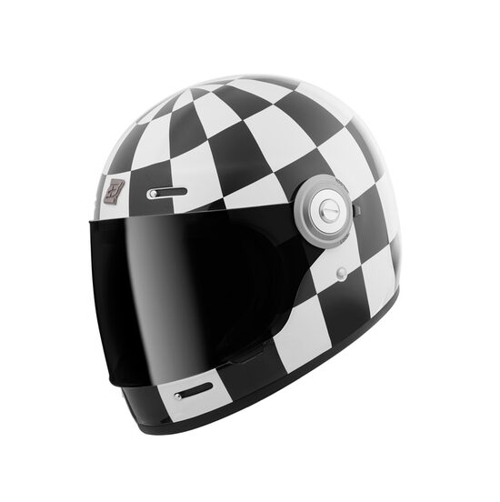Cafe Racer stila ķivere Bogotto V135 ŠAHS
