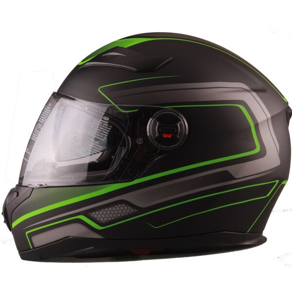 Vito Falcone Full-Face helmet matte black/green