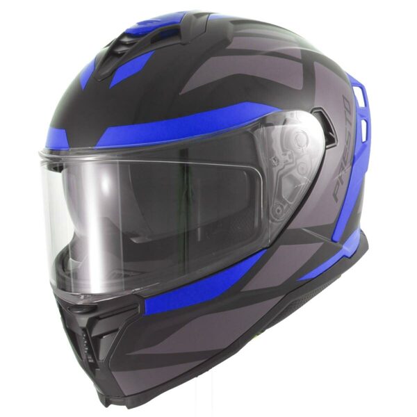 Moto Helmet VITO PRESTO BRIGHT BLUE/BLACK
