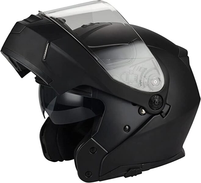 Flip-Up helmet BHR Helmets, model POWER color MATT BLACK