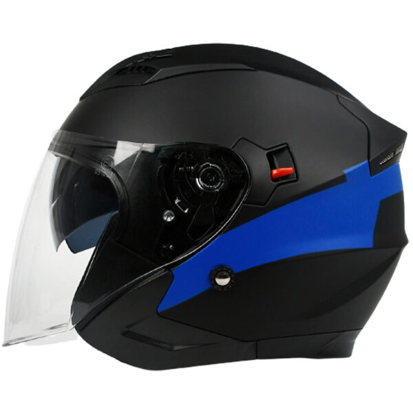 Demi - jet helmet BHR DOUBLE, black with blue line