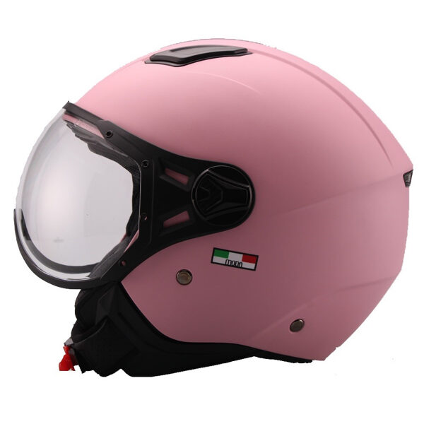 Скутерный шлем MODA JET, матовый розовый