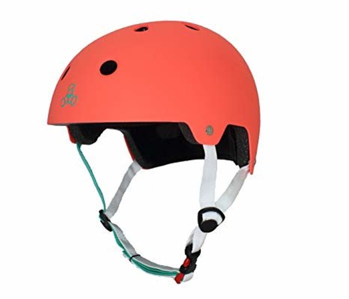 Triple Eight Brainsaver Skate Helmet, tangerine rubber